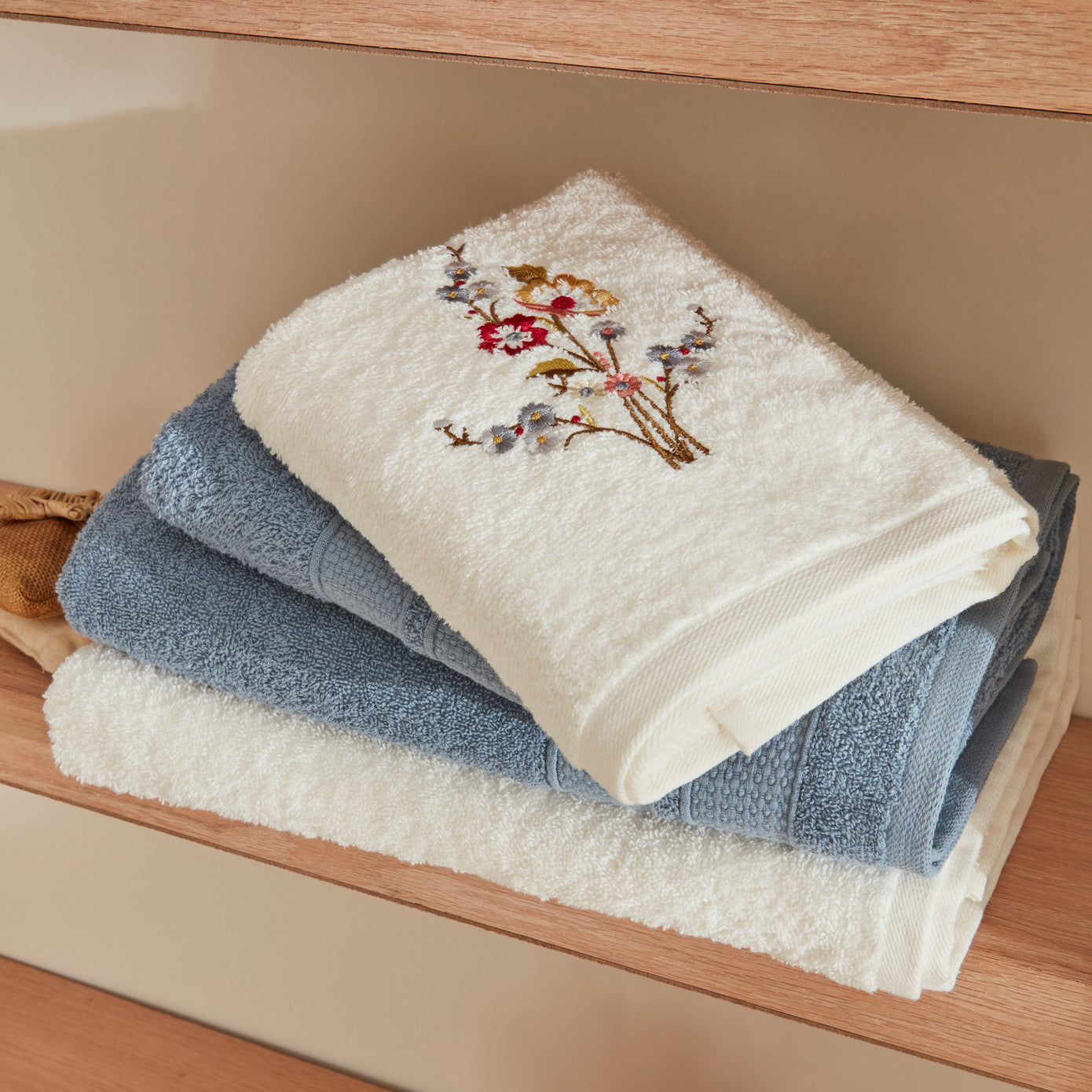 Nita, Set de Baie pentru Familie, Albastru Crem