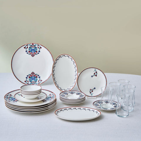 Nakkaş, 26 Piese, Set de mic dejun Pentru 6 persoane, Multi