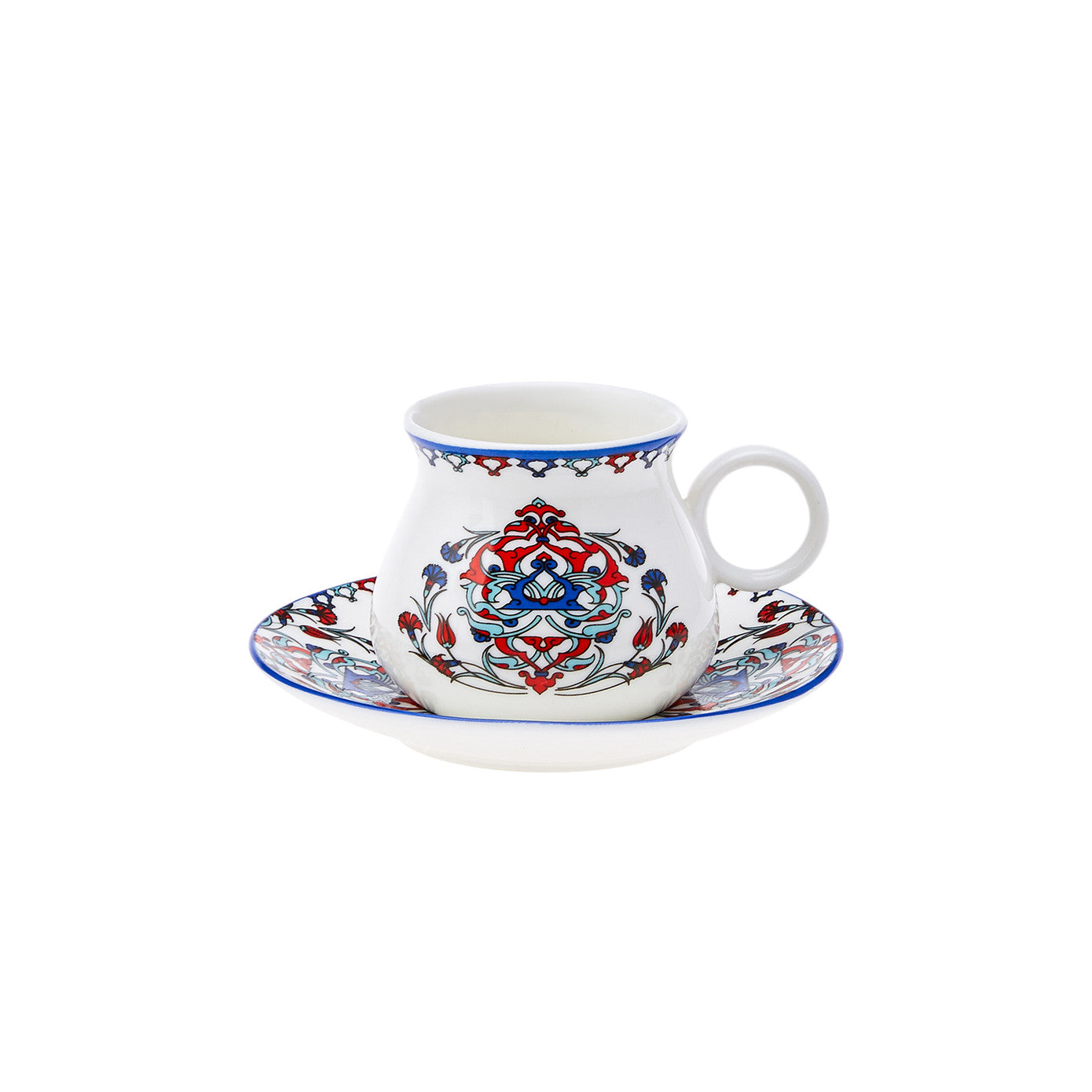 Hattat, 12 Piese, Set cești de Cafea Turcească pentru 6 persoane, 90ML, Multi