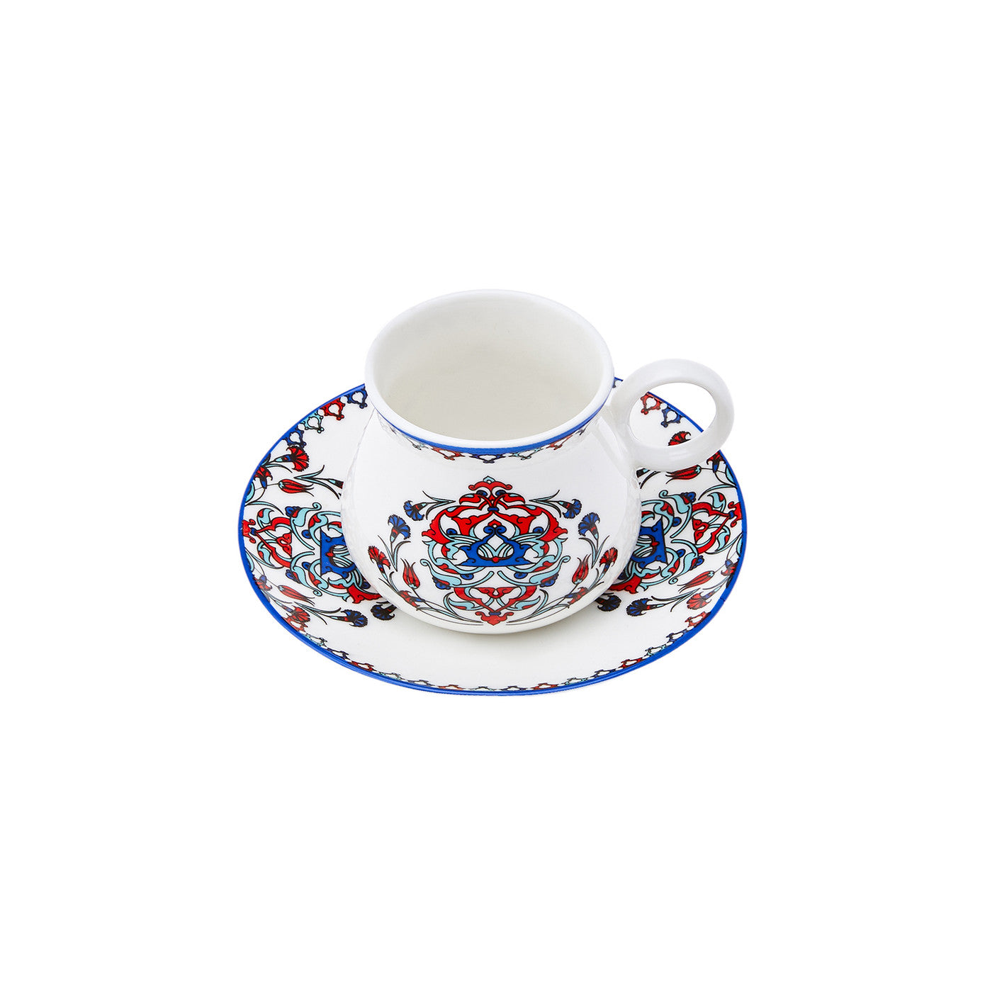 Hattat, 12 Piese, Set cești de Cafea Turcească pentru 6 persoane, 90ML, Multi
