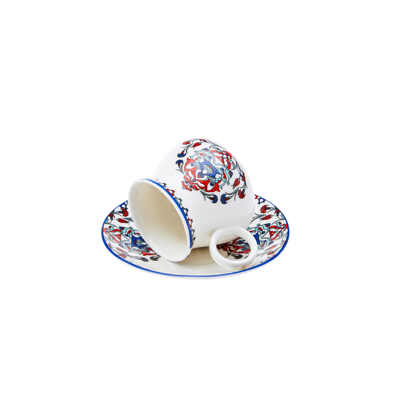 Hattat, 12 Piese, Set cești de Cafea Turcească pentru 6 persoane, 90ML, Multi
