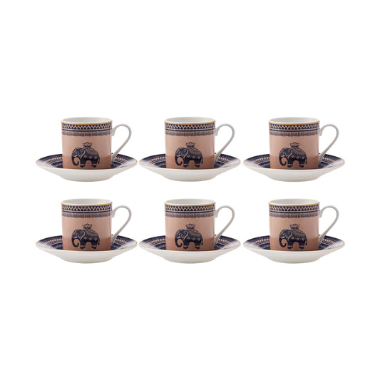 Set cești de cafea Elefant, Pentru 6 persoane, 80 ml