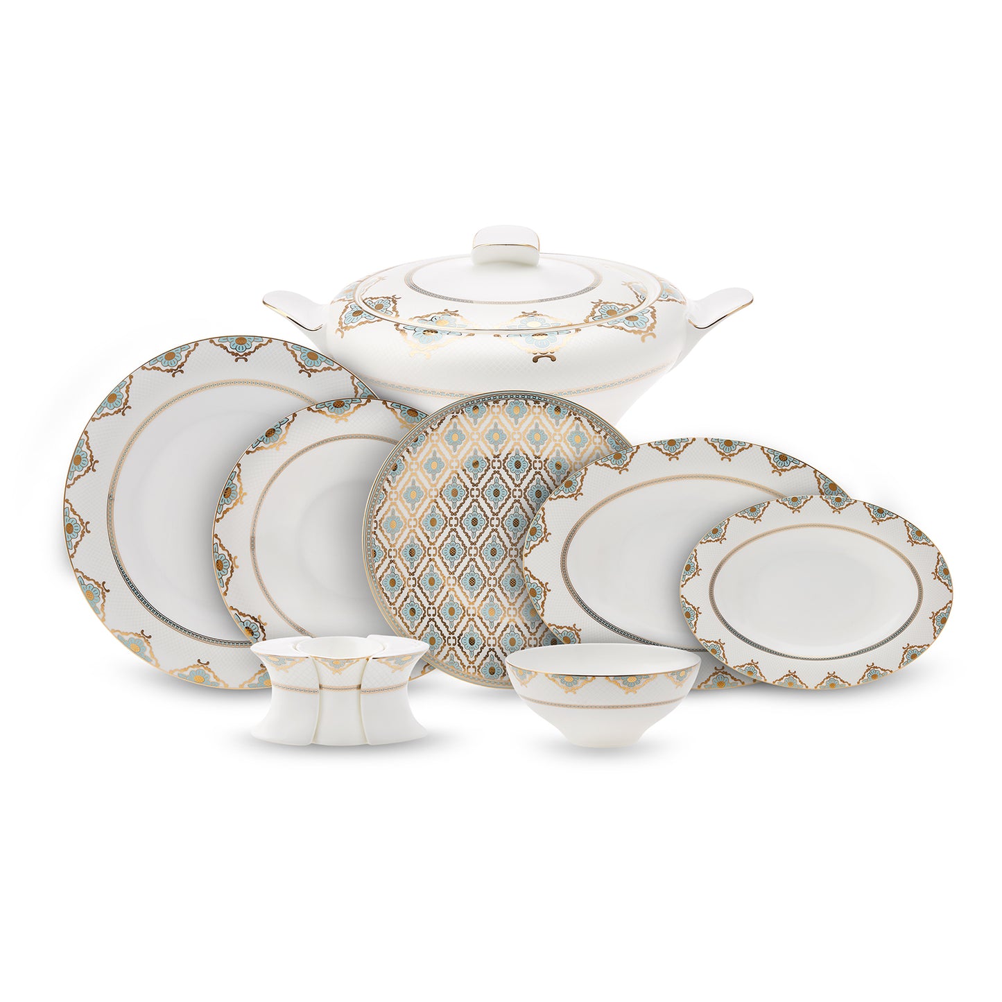 Set de Veselă Fine Pearl Extra Dorothy, 62 Piese, Pentru 12 persoane