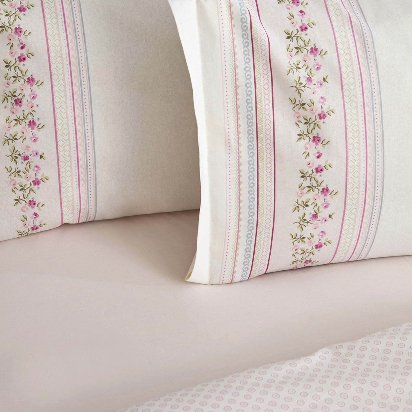 Glen, 100% Turkish Cotton Duvet Cover Set, Single, Pink