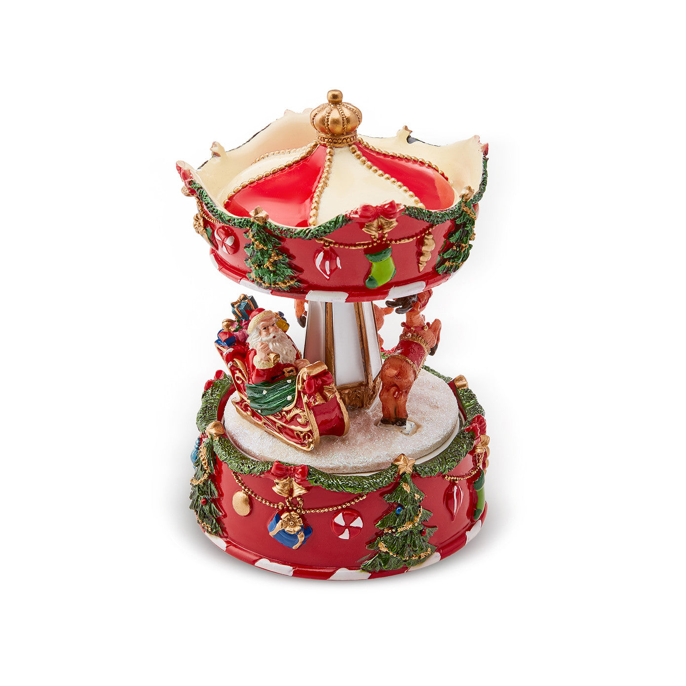 Carousel, Musical Decorative Object, 15cm, Red