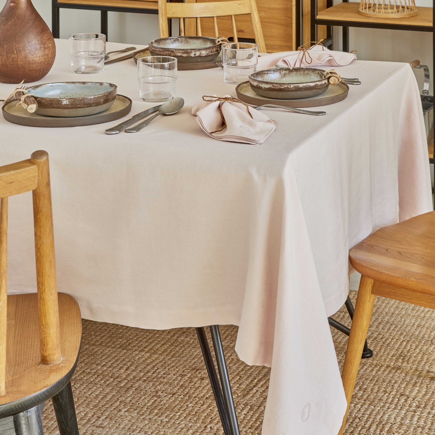 Karaca Home 4 Elemente Blush Față de Masă 160x240 cm