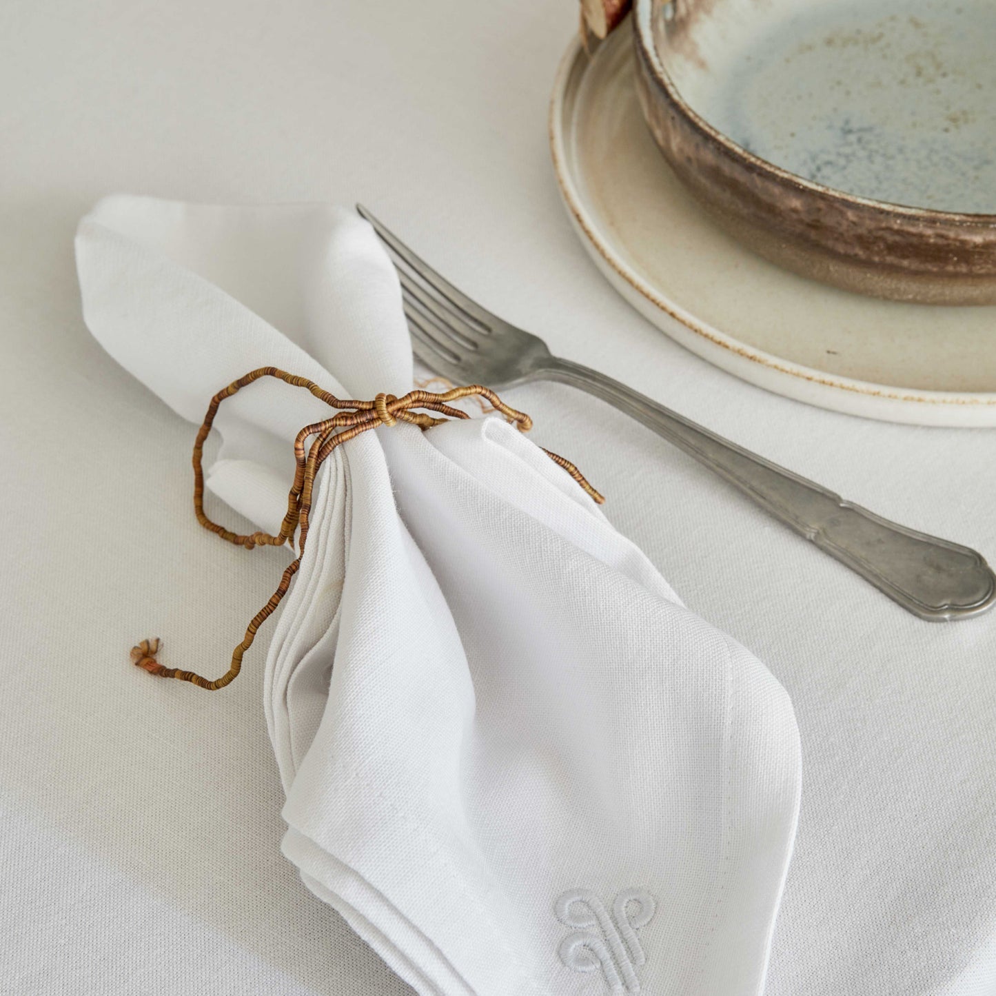 Karaca Home 4 Elemente Față de Masă Albă 160x240 cm