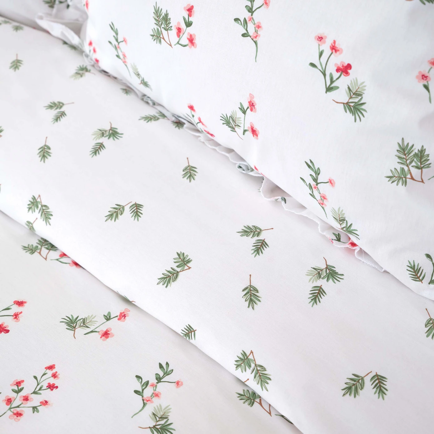 Silvie, 100% Bumbac Set Lenjerie de pat, Dubla, Multi