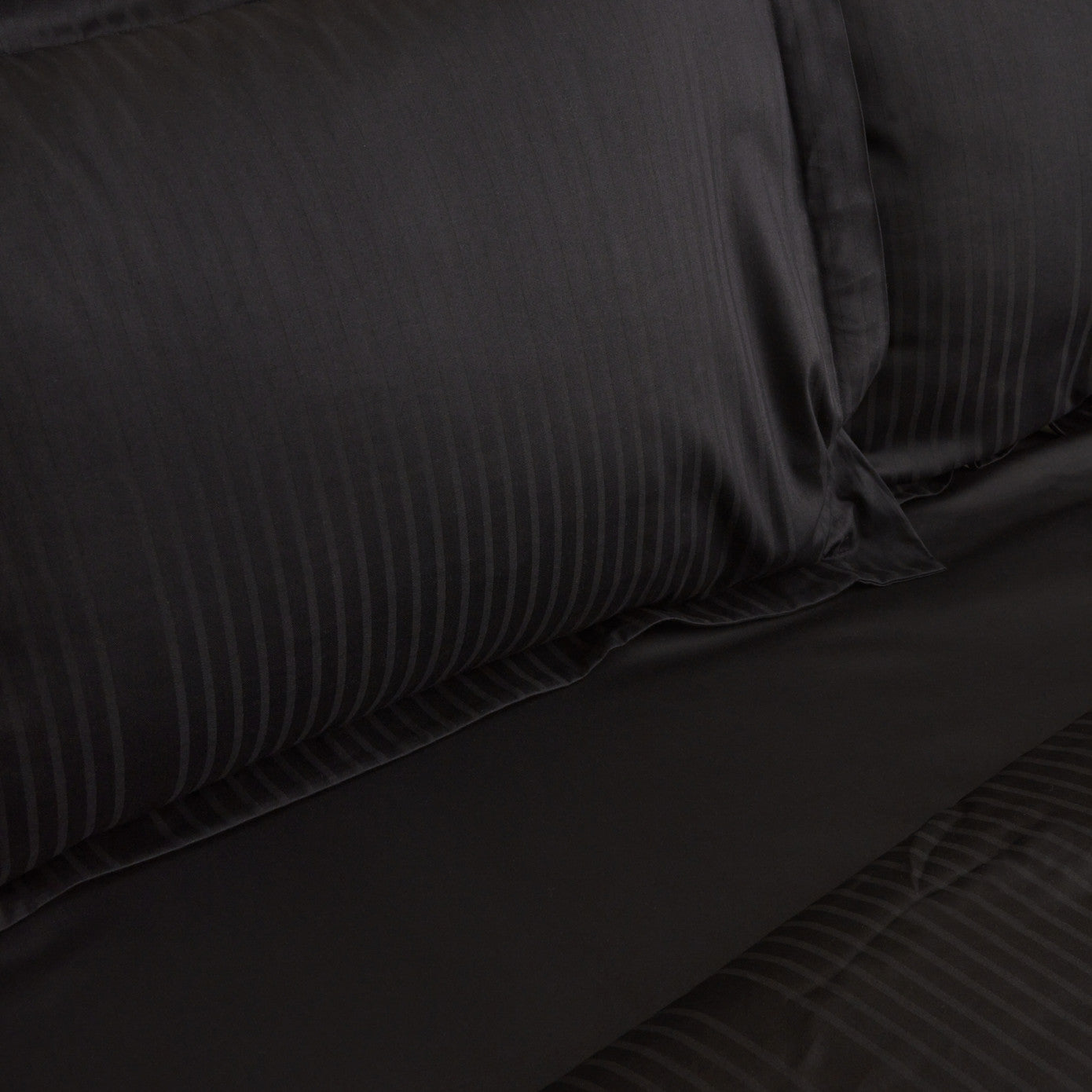 Uniq, 100% Bumbac Set Lenjerie de pat, Dubla, Negru