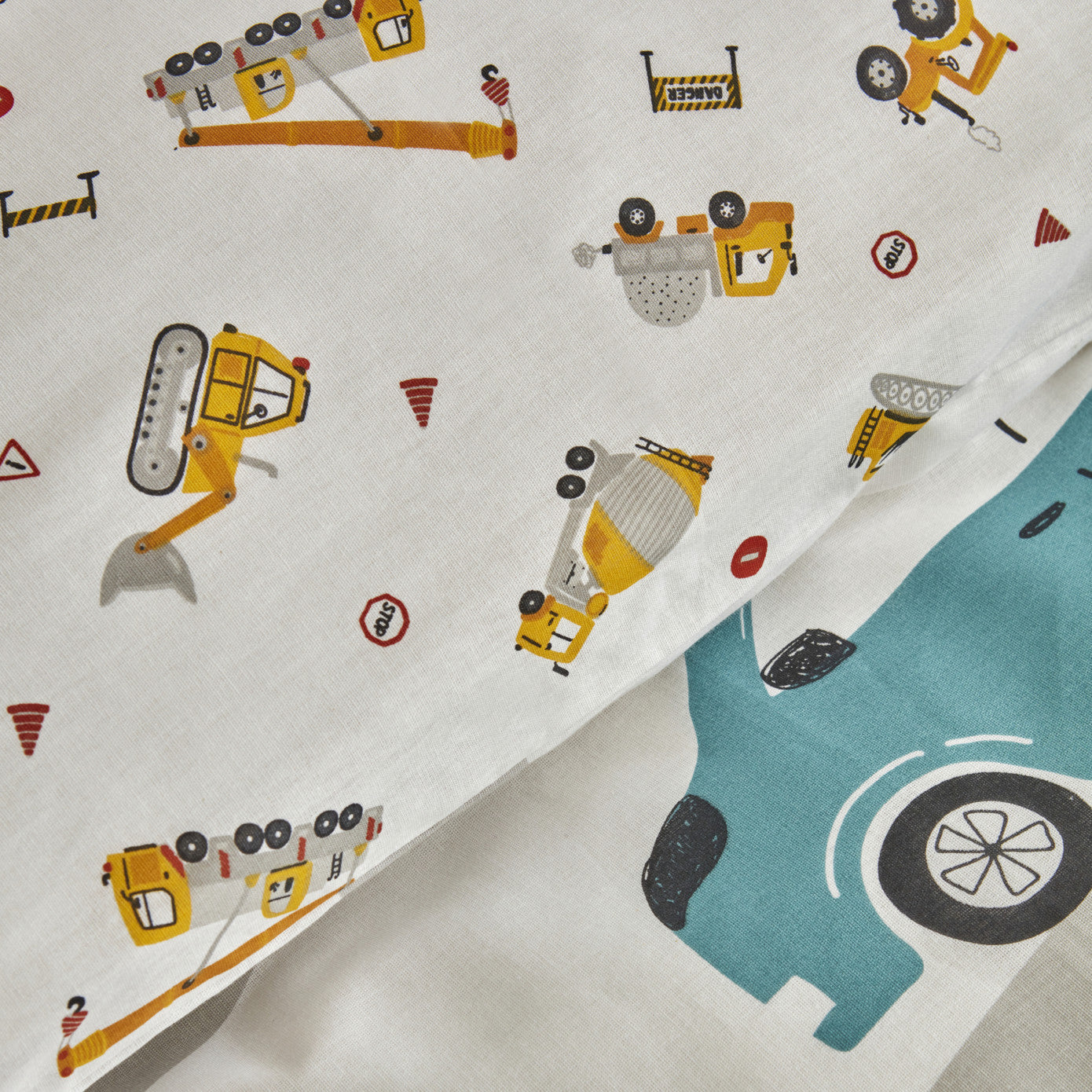 Young Race, 100% Bumbac Set Lenjerie de pat, Singura, Alb