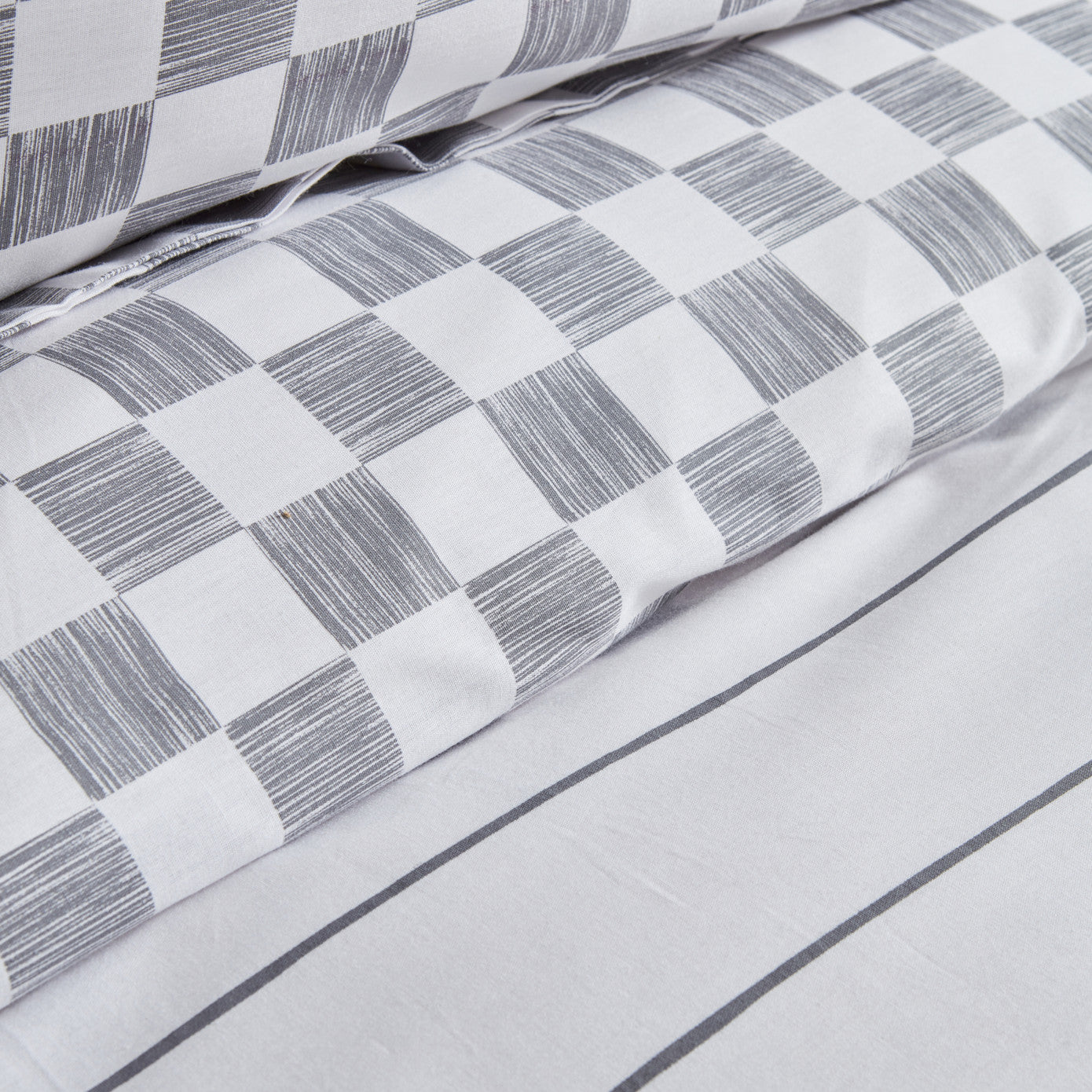 Cordova, 100% Bumbac Set Lenjerie de pat, Singura, Antracit