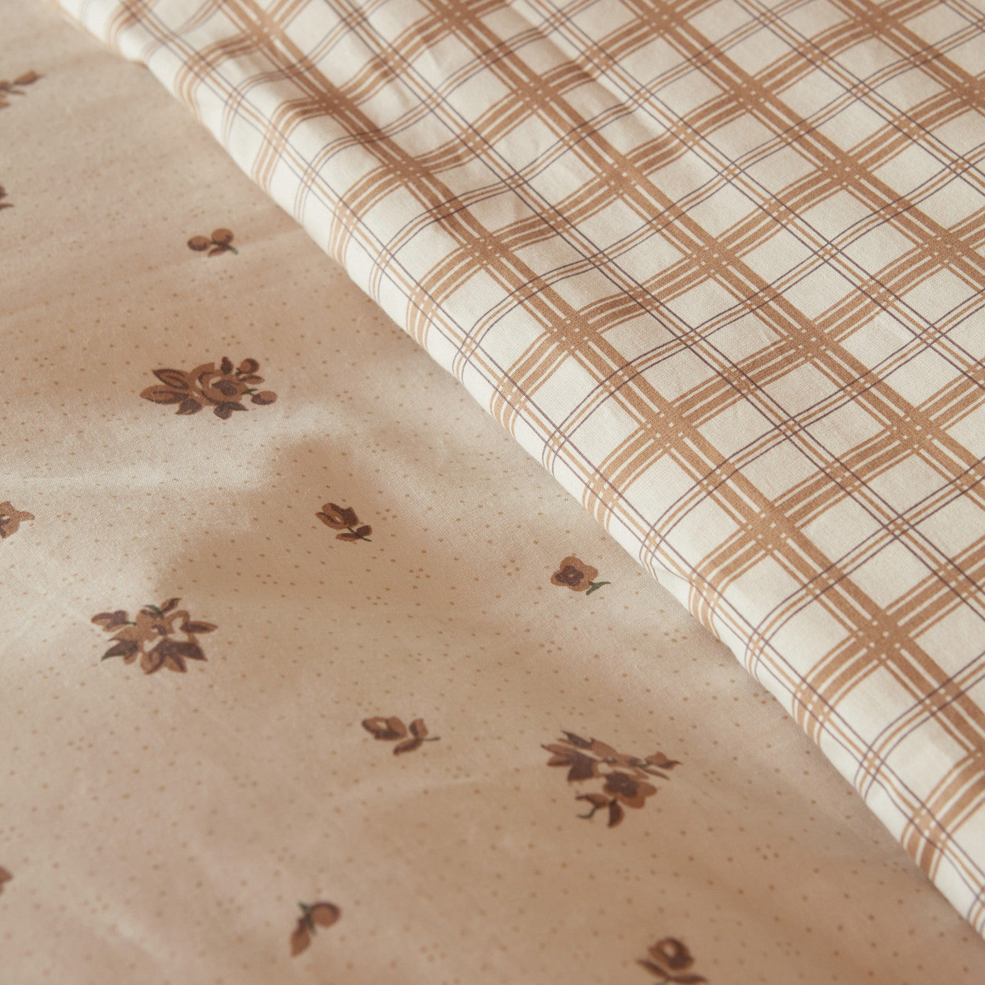 Lisa, Duvet Cover Set with Blanket, Double, Brown