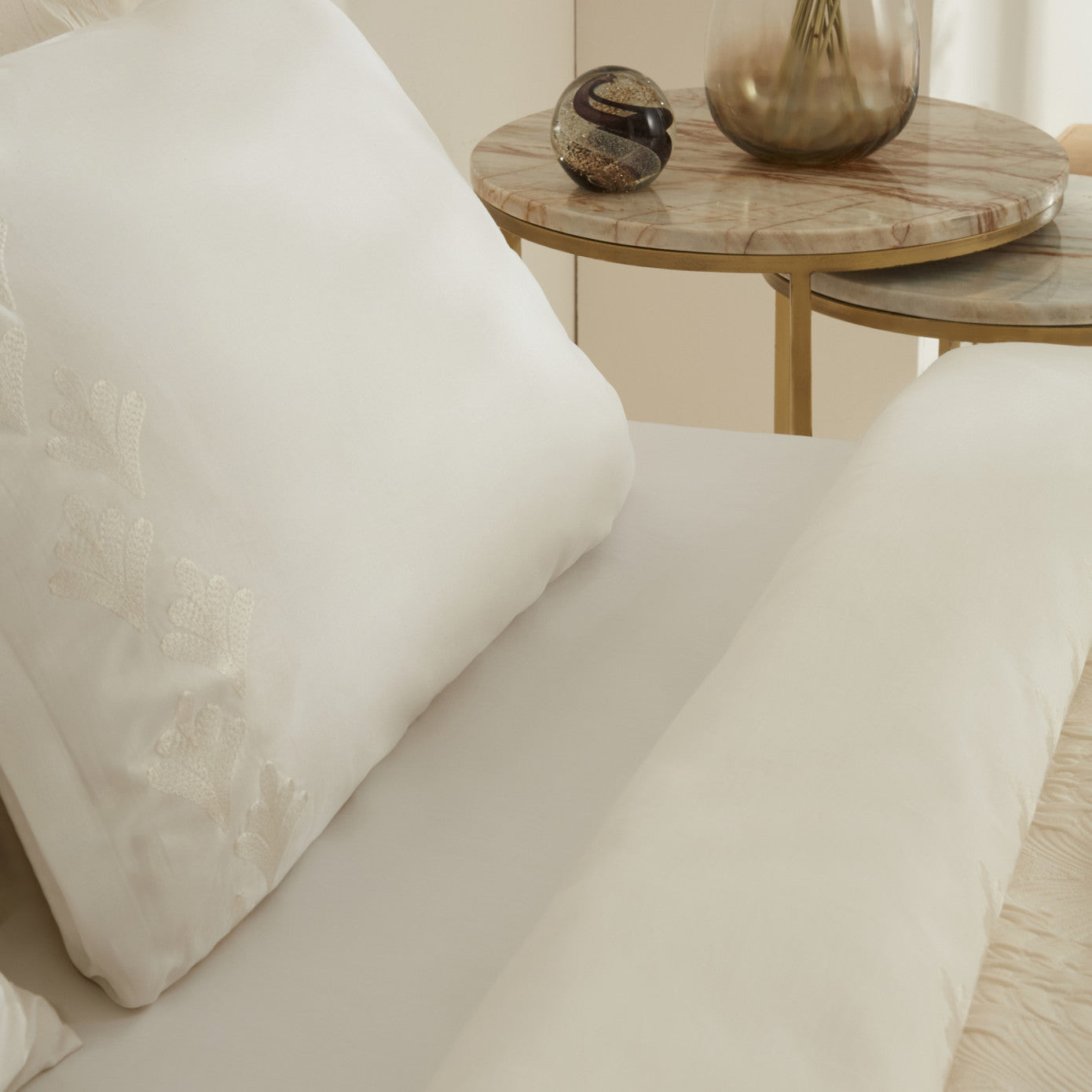 Ruby, Set Lenjerie de pat, Dubla, Ecru