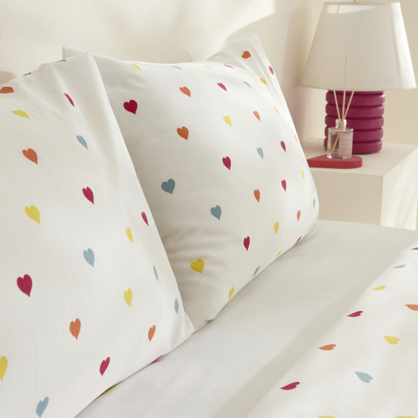 Amour, Set Lenjerie de pat, Dubla, Multi