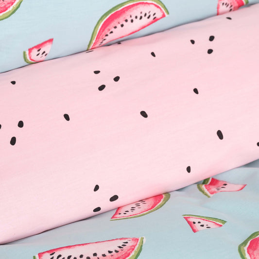 Sarah Anderson Watermelon, 100% Bumbac Set Lenjerie de pat, Dubla, Multi