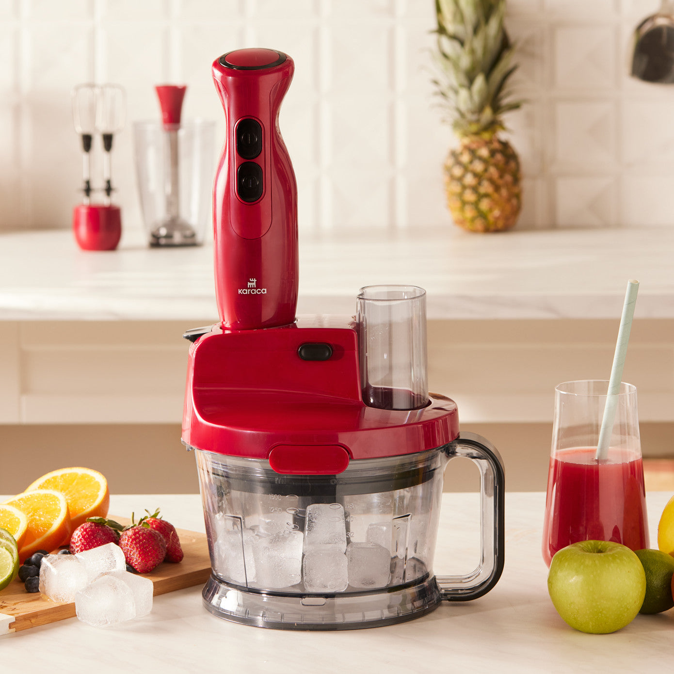 Pro-Multimax, Robot de Bucătărie, Roşu, 2000W