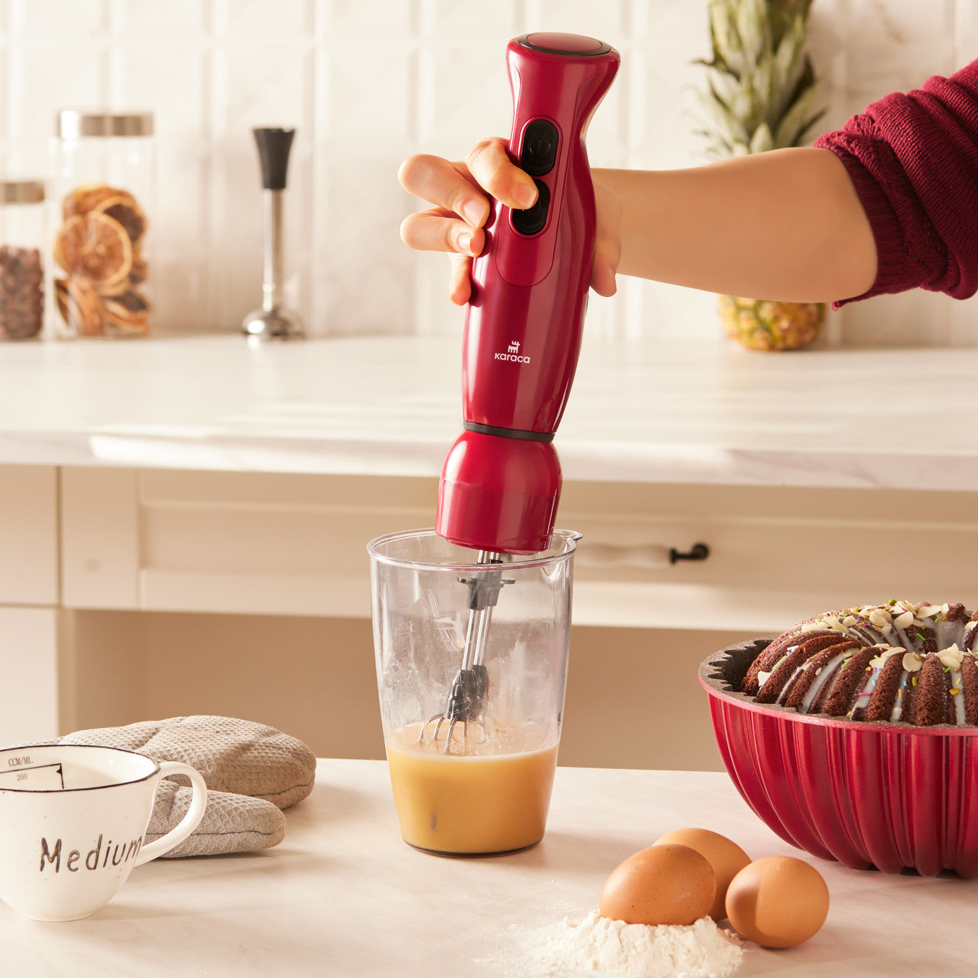 Pro-Multimax, Robot de Bucătărie, Roşu, 2000W