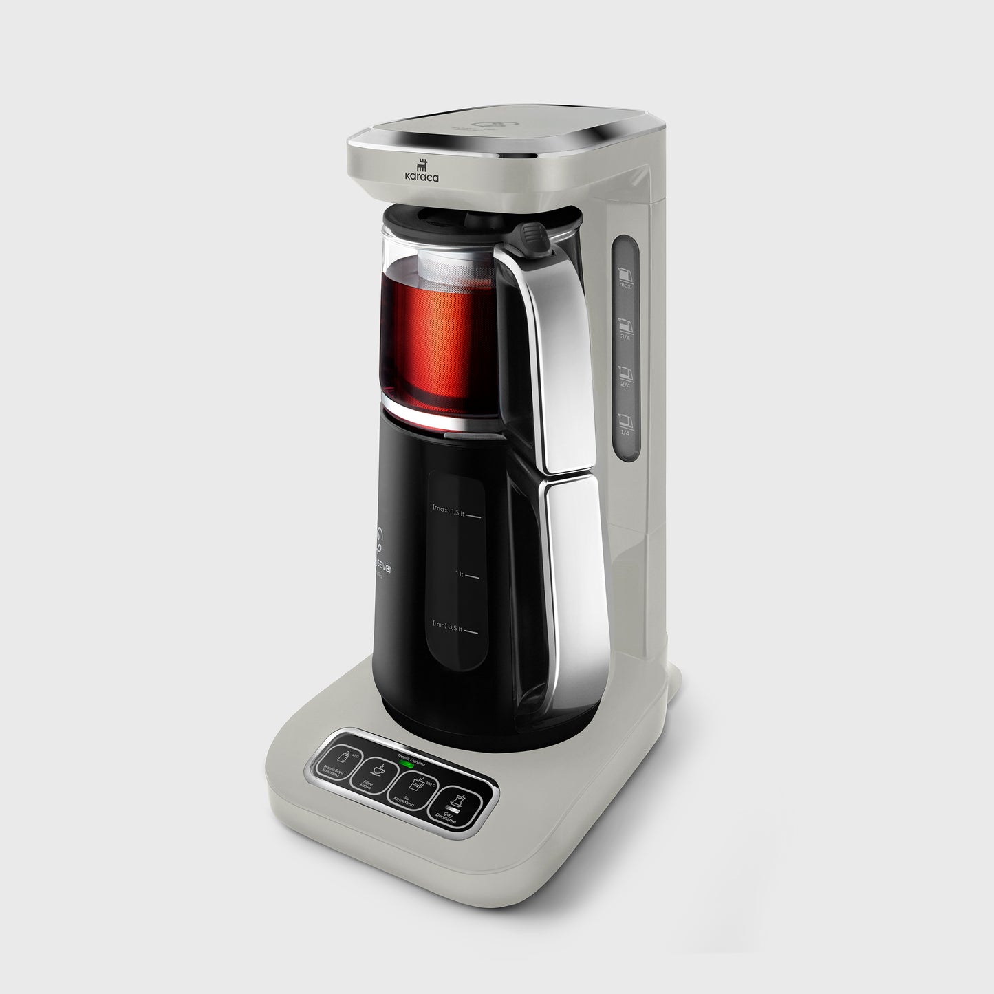 Çaysever Robotea Pro, Aparat de Ceai Vorbitor şi Fierbator, Filtru de Cafea, Starlight