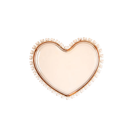 Glory, Heart Serving Platter, 18cm, Amber