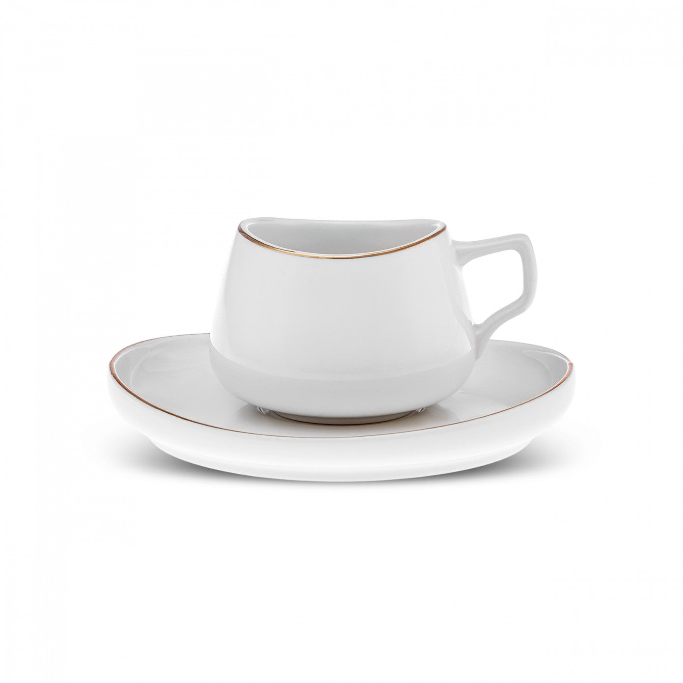 Streamline Hole, 34 Piese, 34 Piese, Set de mic dejun Pentru 6 persoane, Alb Aur