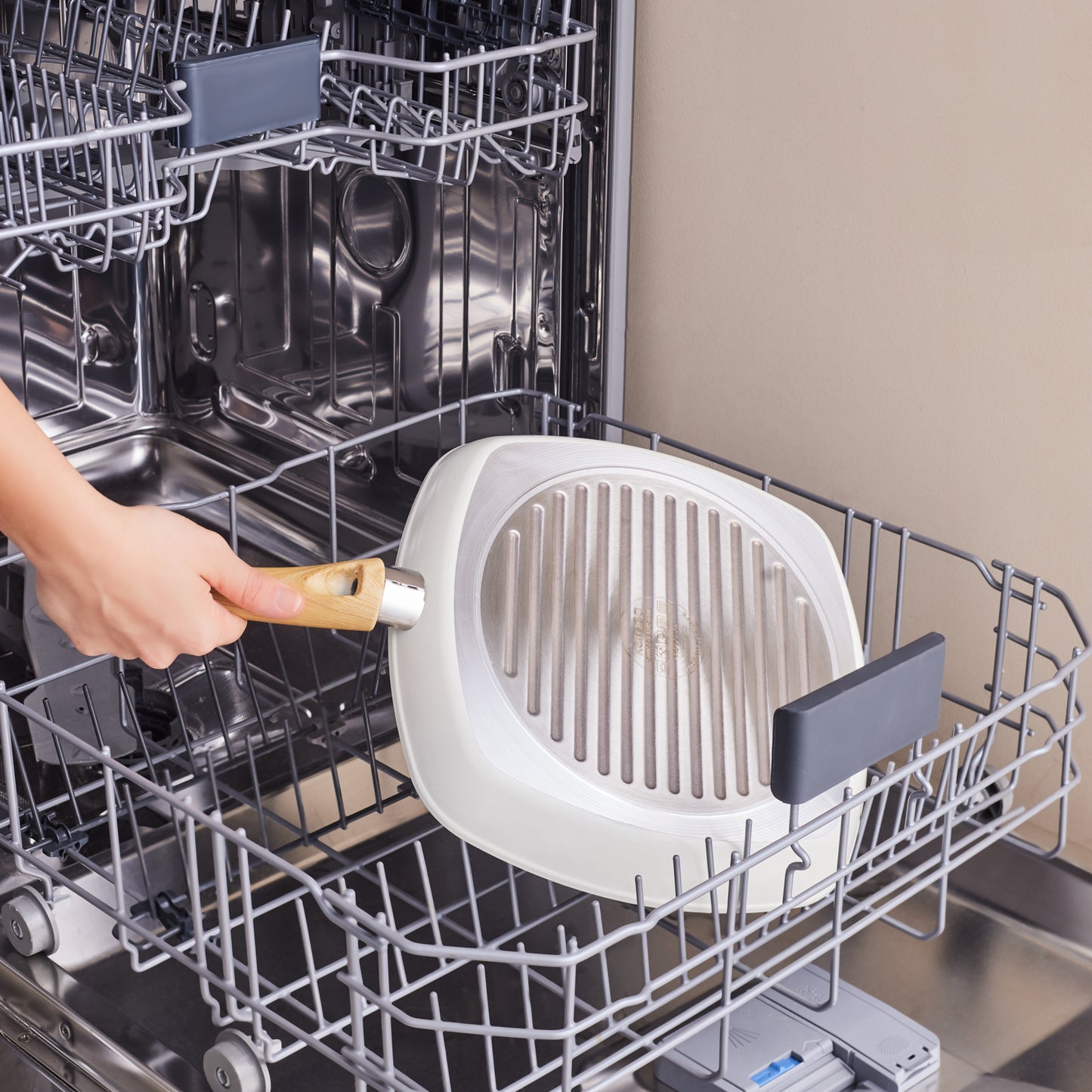 Swiss Crystal, Tigaie cu Grătar, Inducție, 28cm, Crem