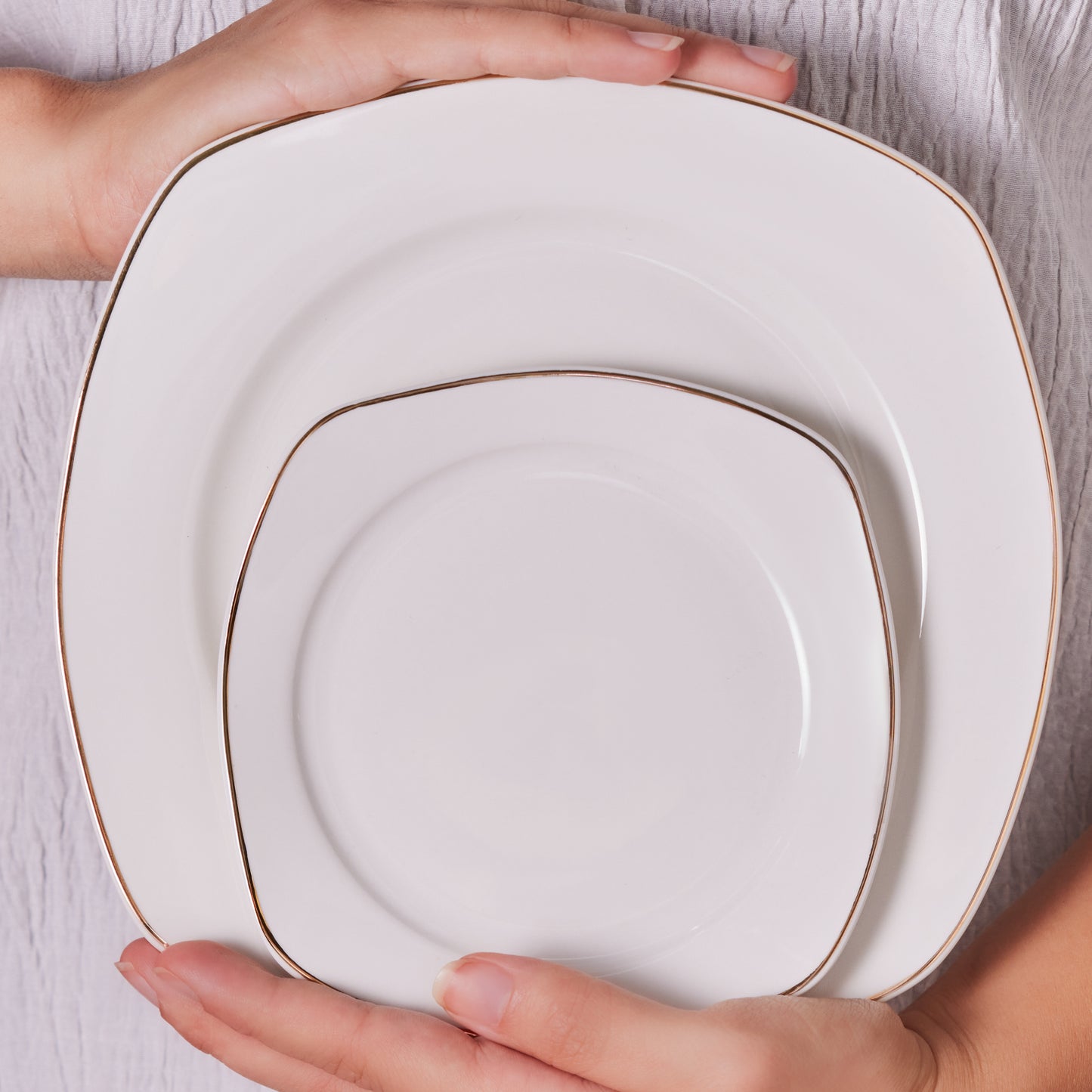 Elegance Bone Padoca, 26 Piese, Set de mic dejun Pentru 6 persoane, Aur