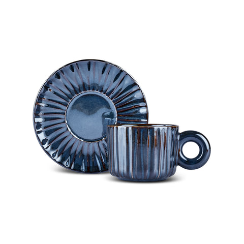 Arthur, Tea Cup Set for 2 People, 260ML, Navy
