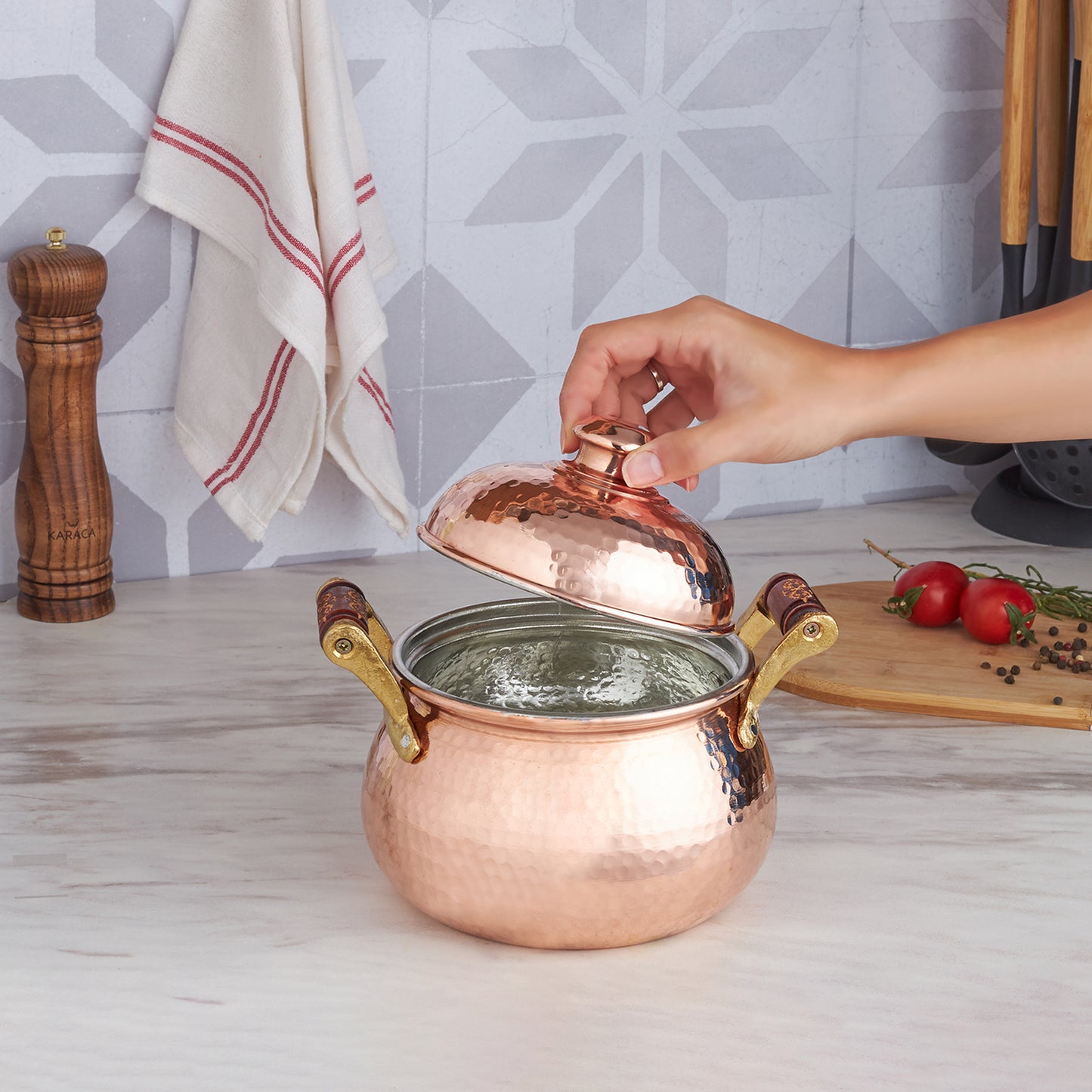 Karaca Mesopotamia Copper Chubby Oală 16 cm