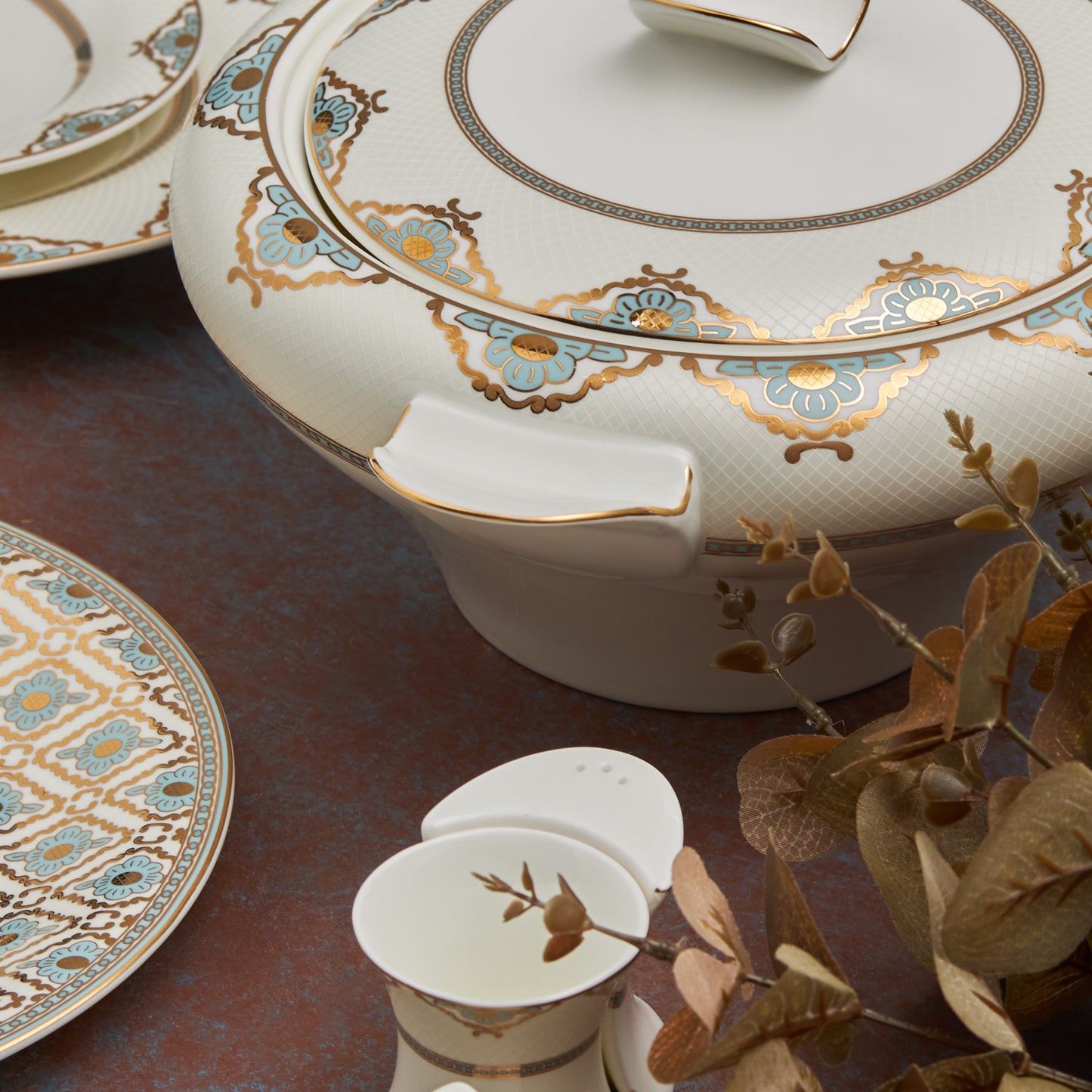 Set de Veselă Fine Pearl Extra Dorothy, 62 Piese, Pentru 12 persoane