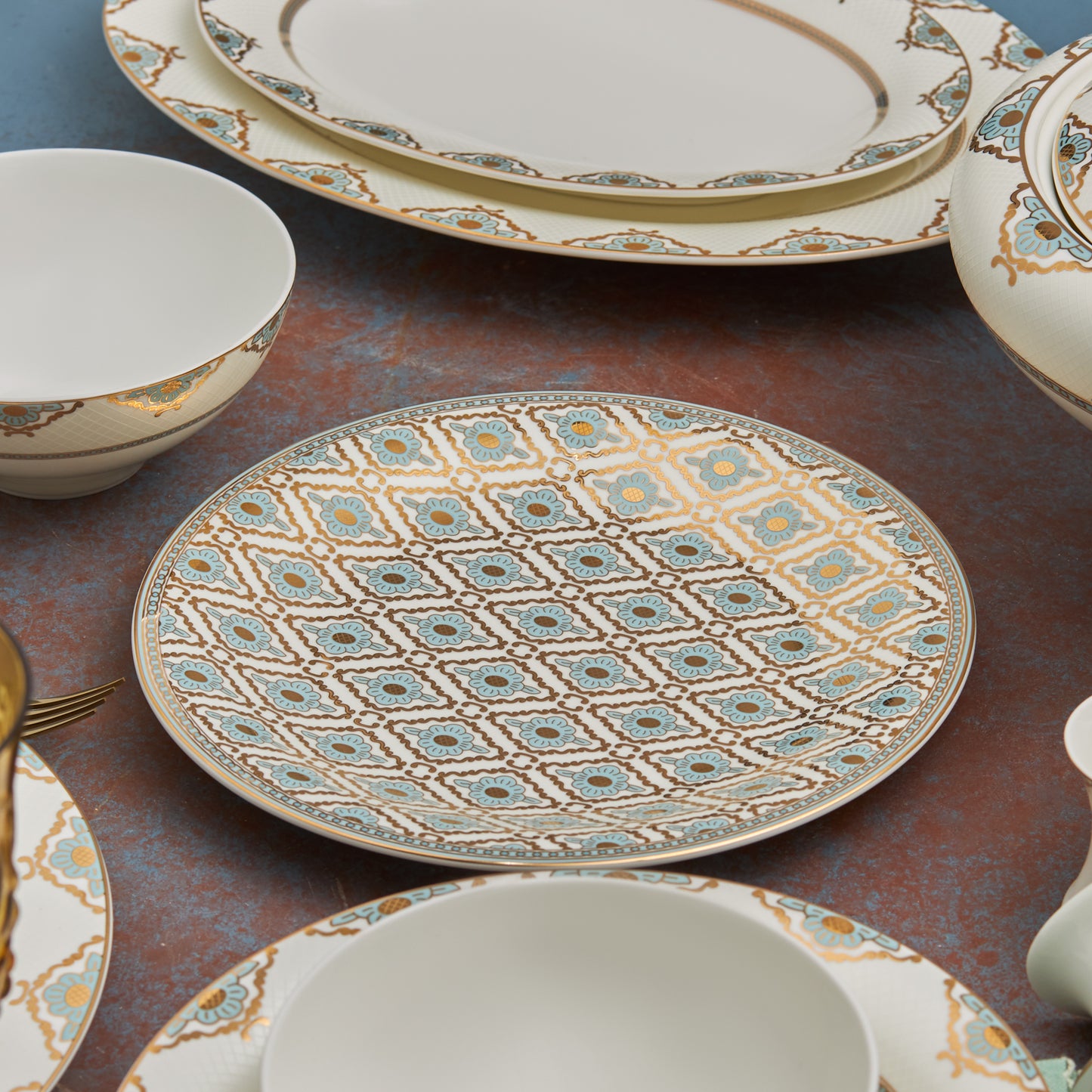 Set de Veselă Fine Pearl Extra Dorothy, 62 Piese, Pentru 12 persoane
