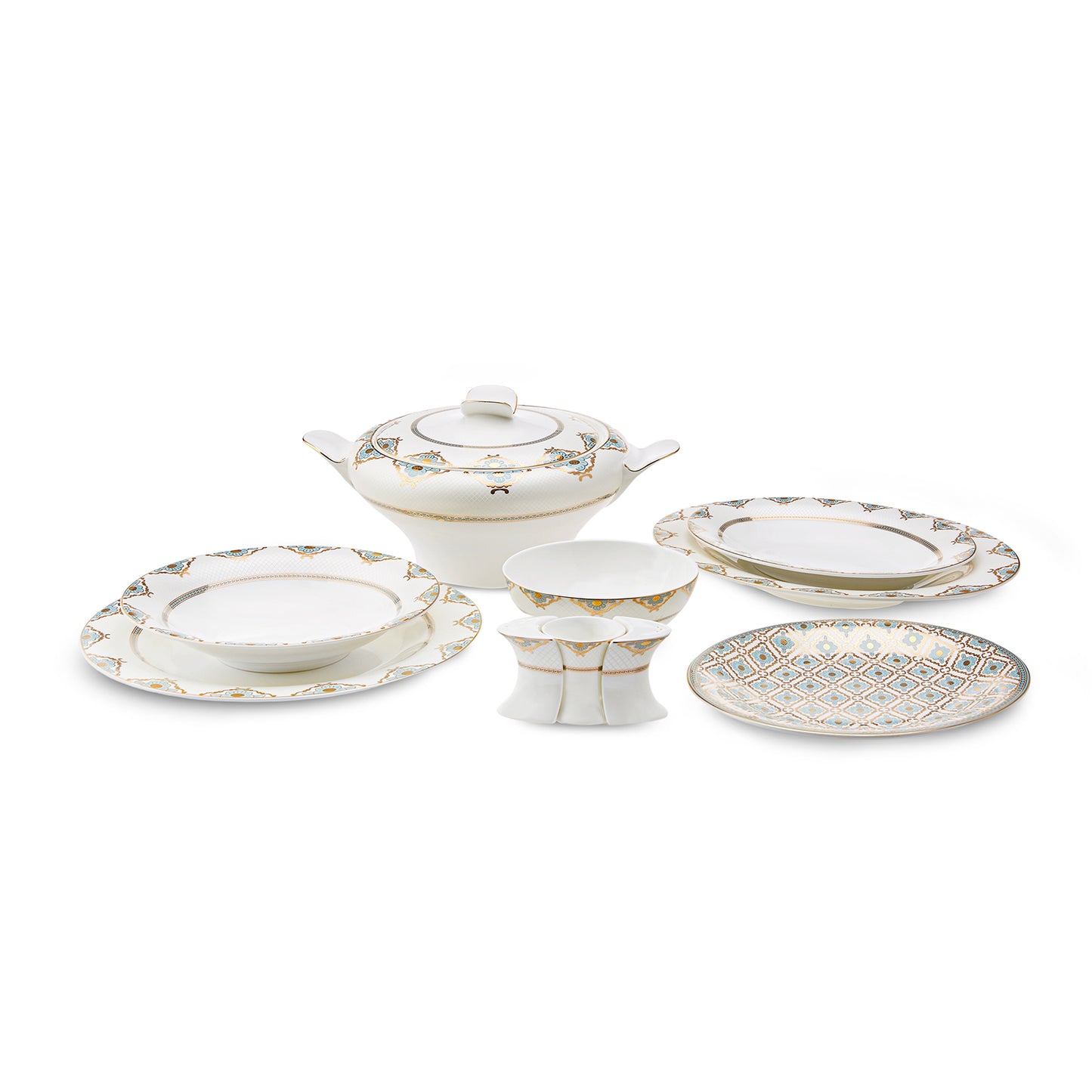Set de Veselă Fine Pearl Extra Dorothy, 62 Piese, Pentru 12 persoane