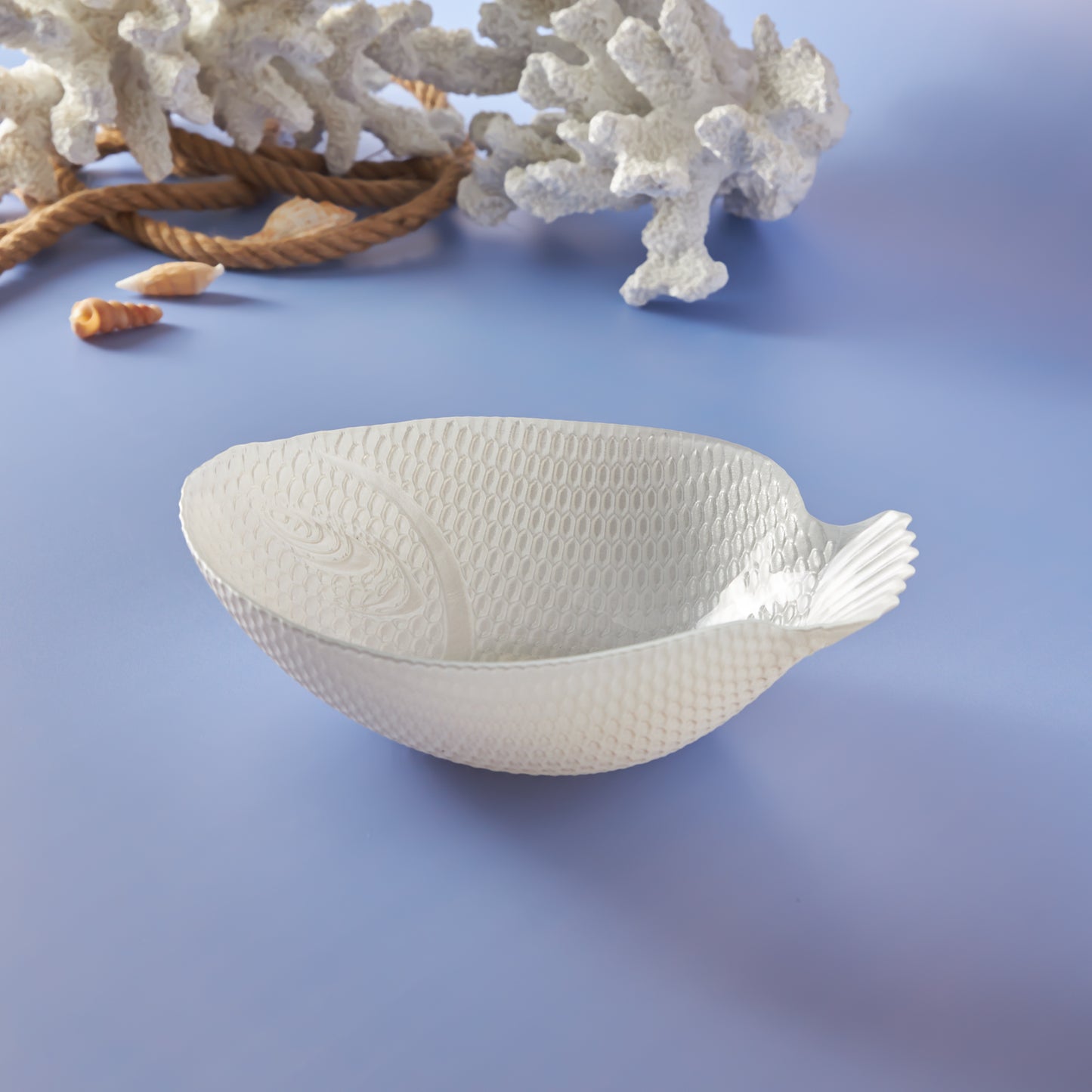 Karaca Aqua Marine Fish Bol pentru gustări alb, 24 cm