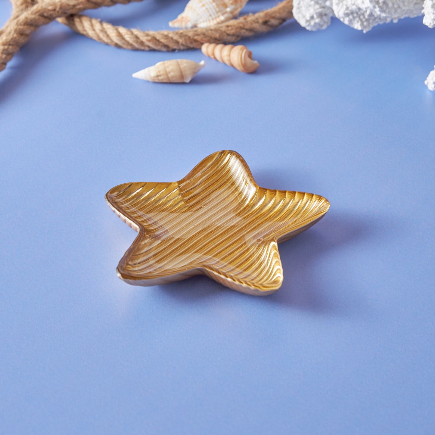 Bol pentru gustări Karaca Aqua Marine Star auriu, 11 cm