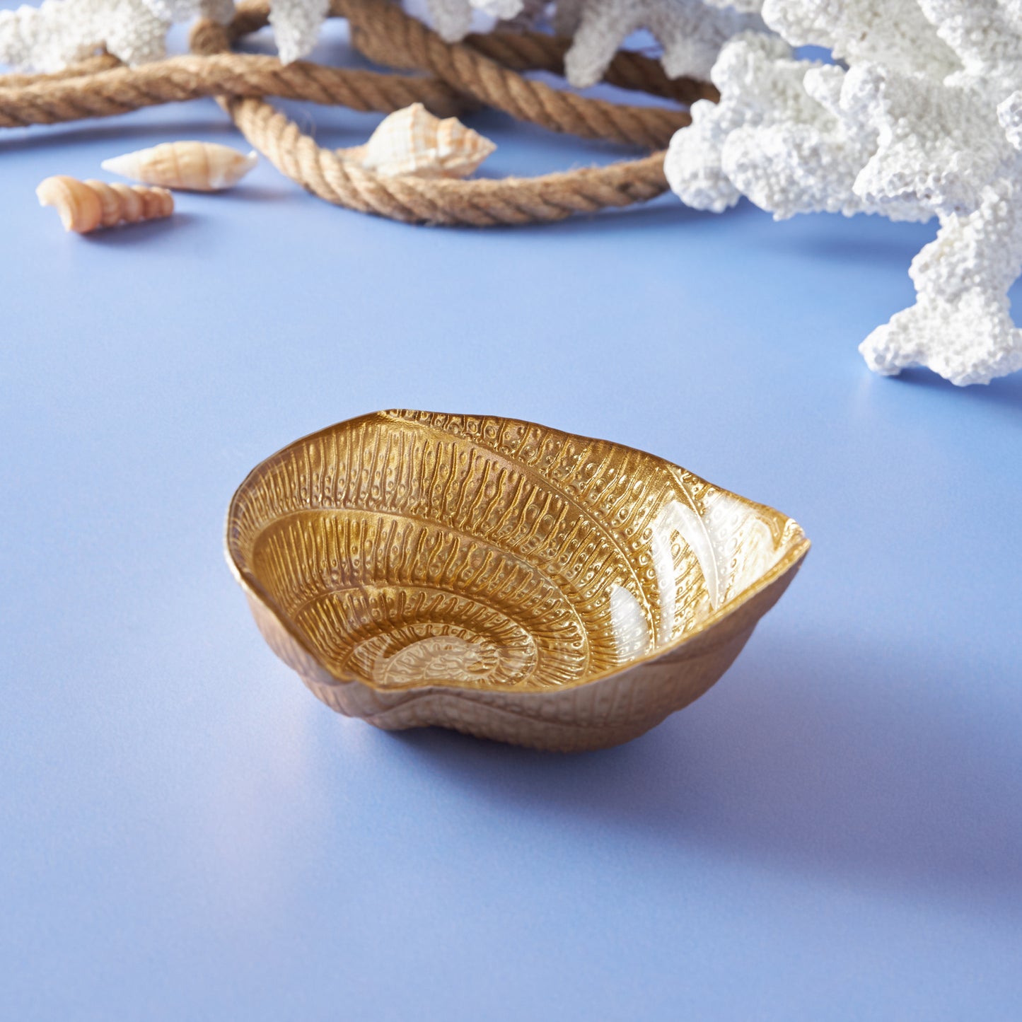 Bol pentru gustări Karaca Aqua Marine Snail auriu, 13 cm