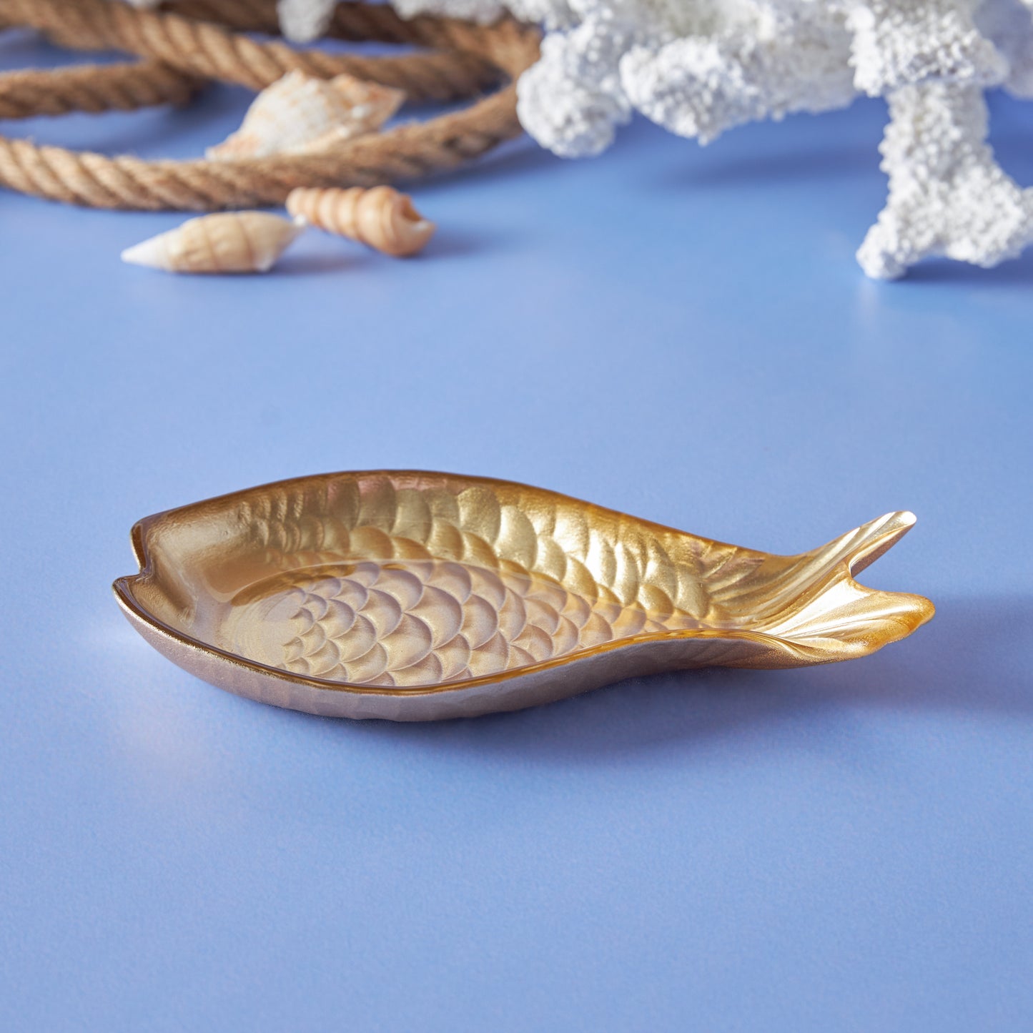 Karaca Aqua Marine Fish, Bol pentru gustări Auriu, 16 cm
