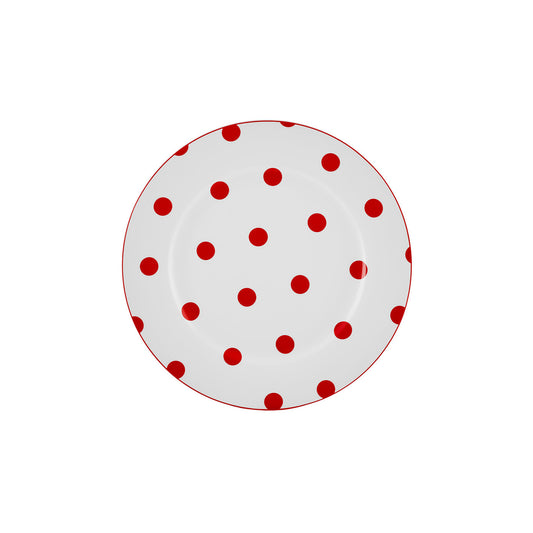 Karaca Polka Dot Farfurie de Desert din Porțelan Alb 19 cm