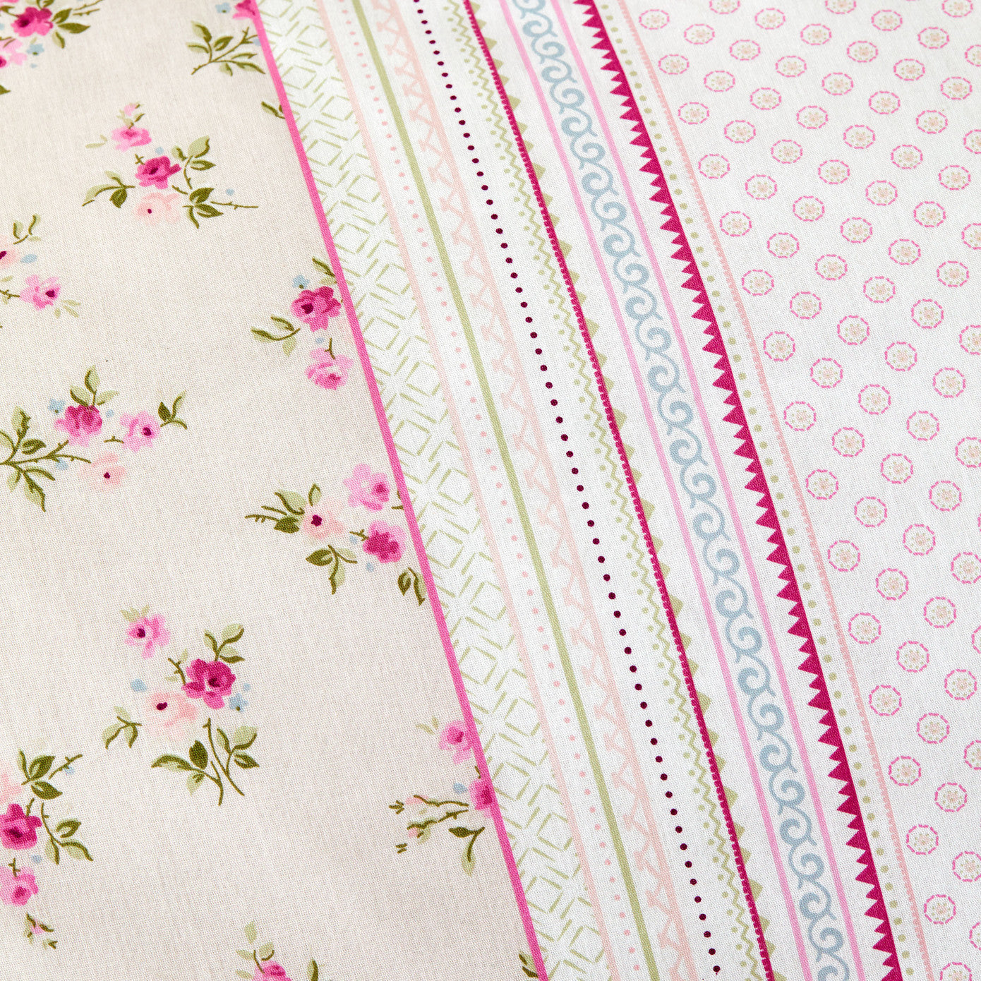 Glen, 100% Turkish Cotton Duvet Cover Set, Double, Pink