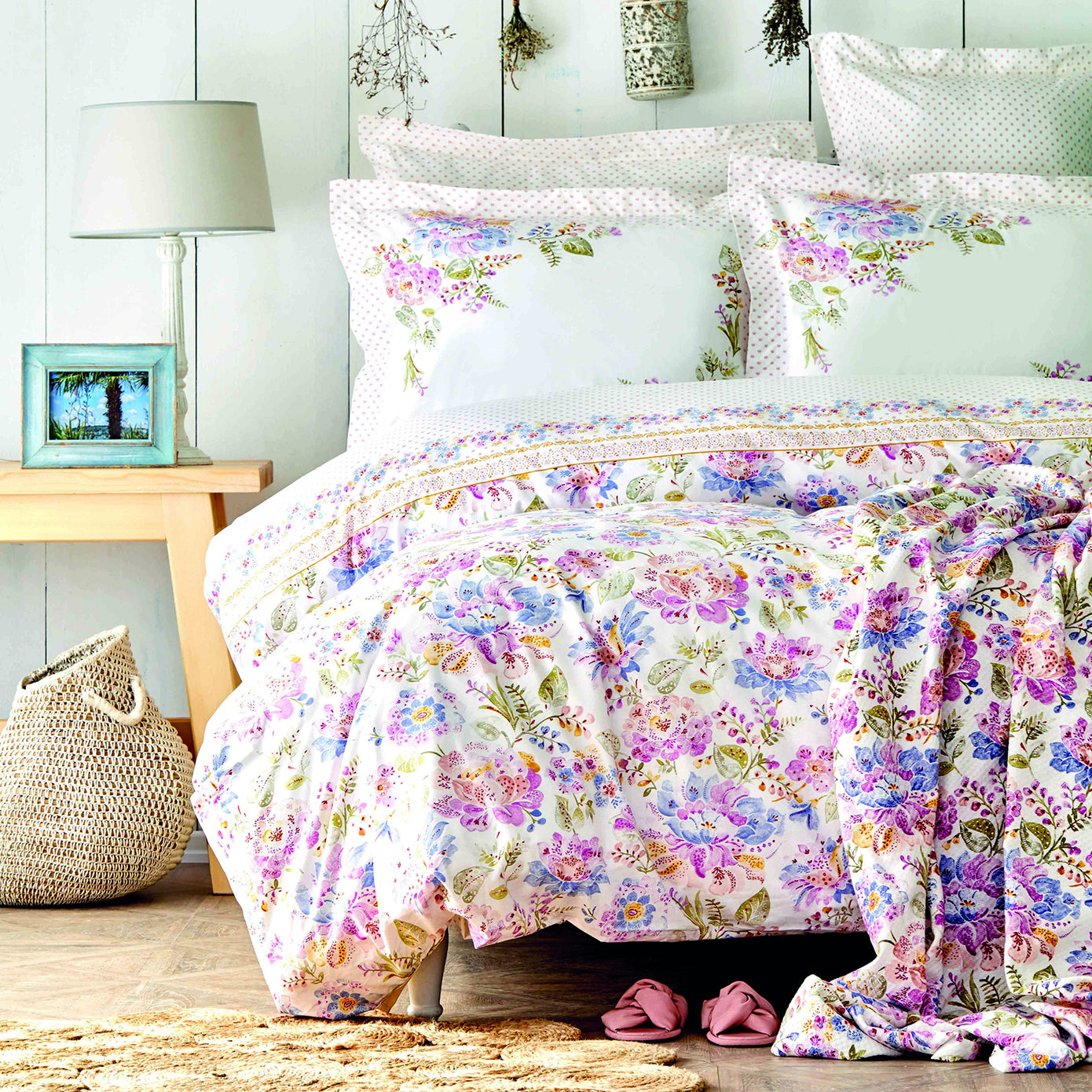 Karaca Home Camden Lenjere Pat, 2 persoane 100% Bumbac Roz