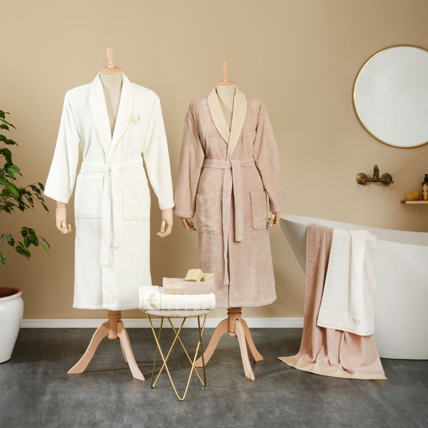 Karaca Home Arbel Set Halate de Baie pentru Familie