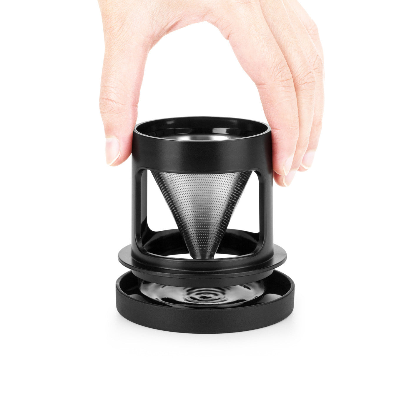 Brewy, Cană, 300ML, Negru Transparent