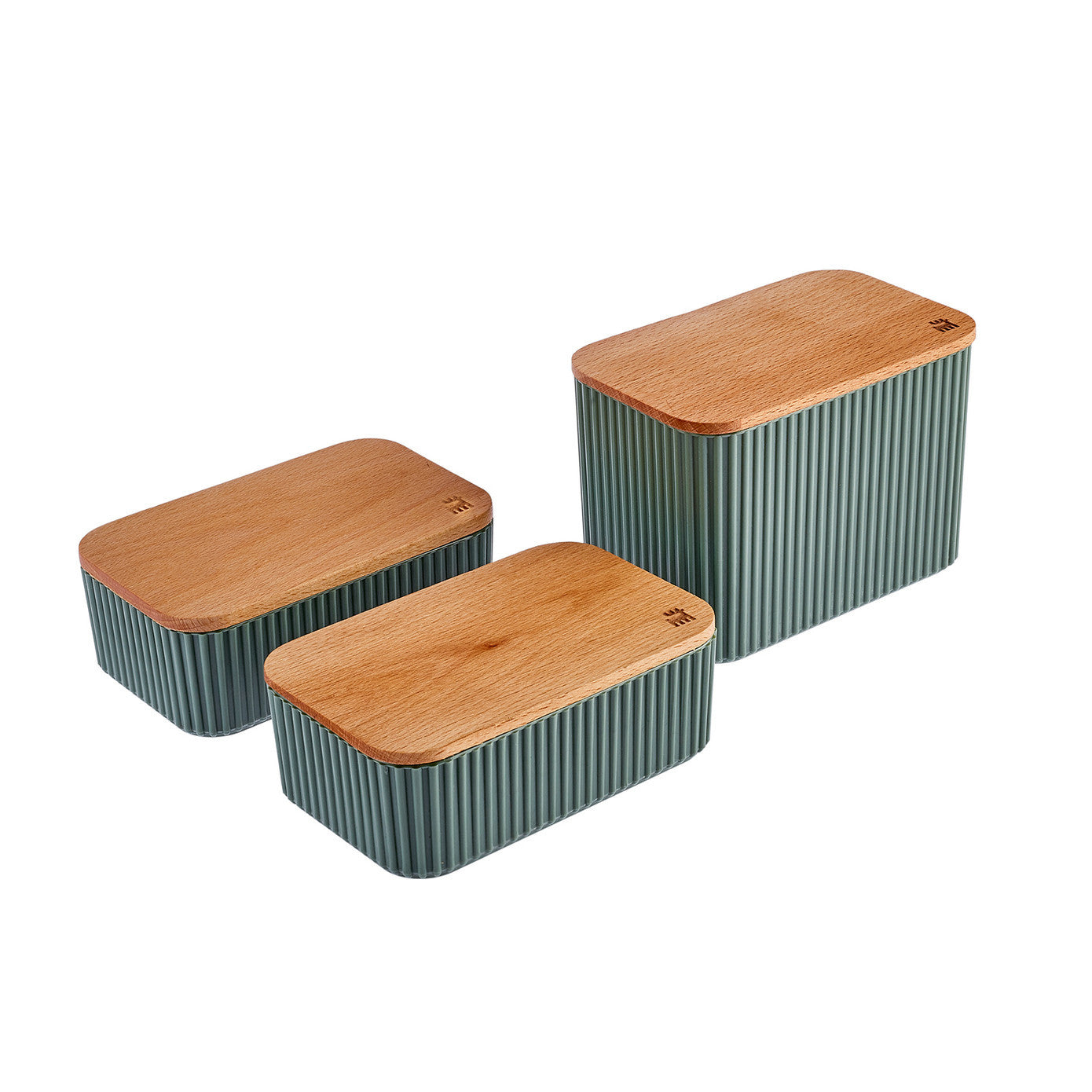 Karaca Massimo Set de containere de depozitare din 3 piese, Verde