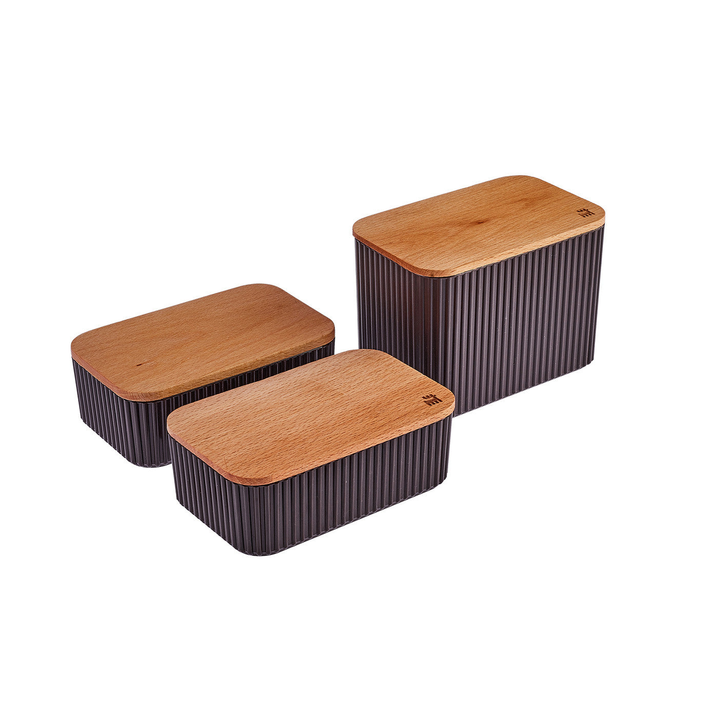 Karaca Massimo Set de containere de depozitare din 3 piese, Damson