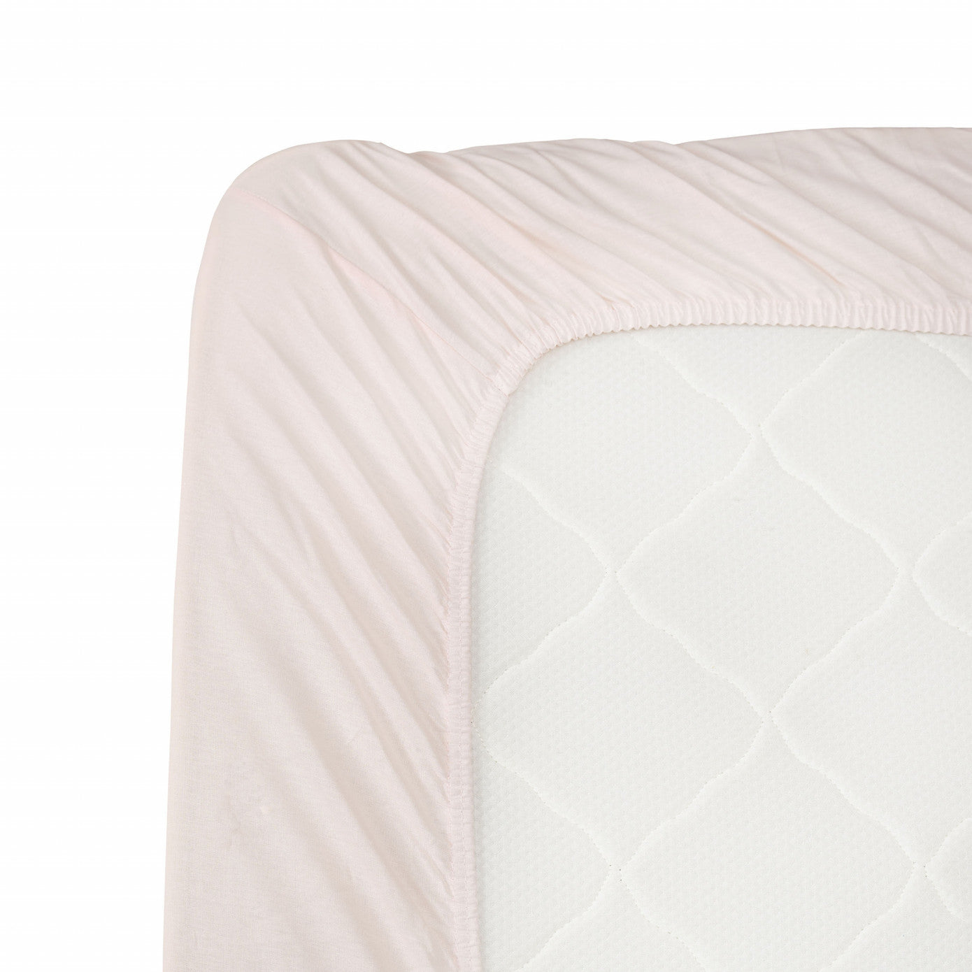 Combed Fitted Bedsheet, Double, Pink
