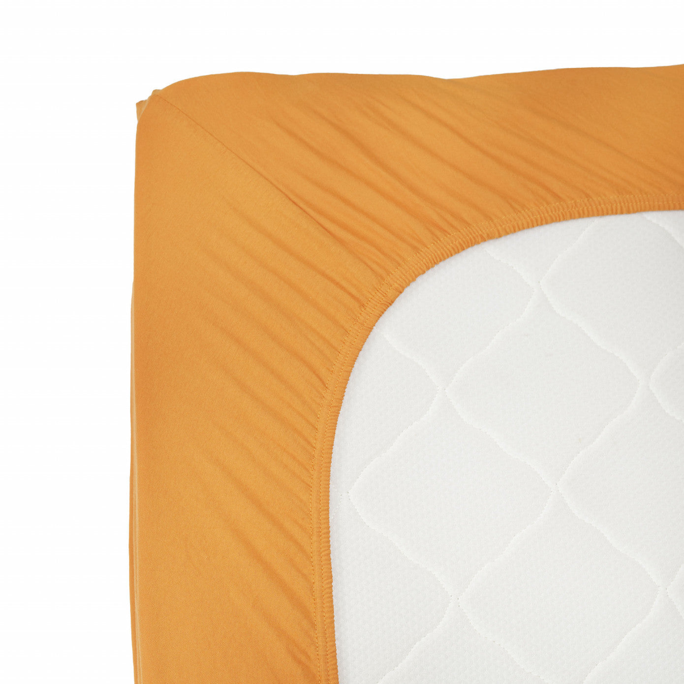 Combed Fitted Bedsheet, Single, Orange