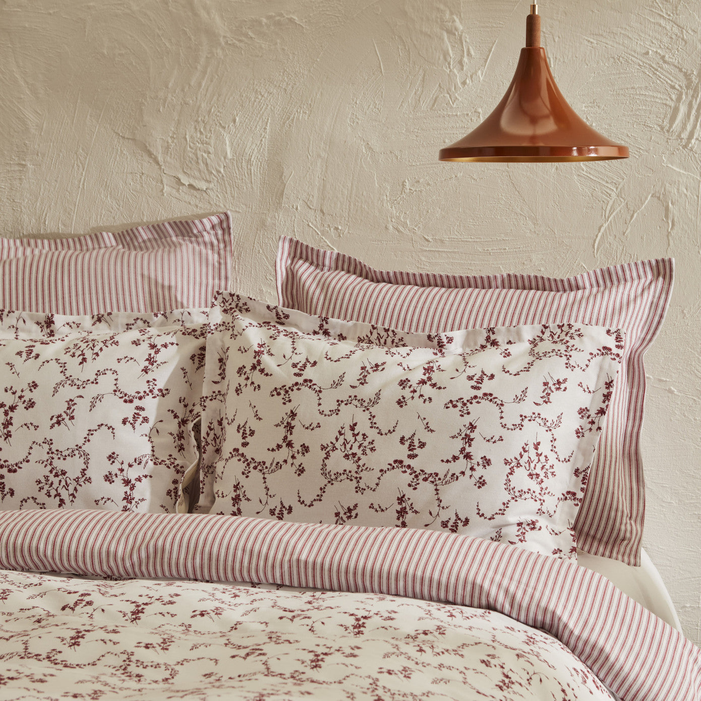 Karaca Home Dogasever Recycle Burgundy Set Dublu Plapuma