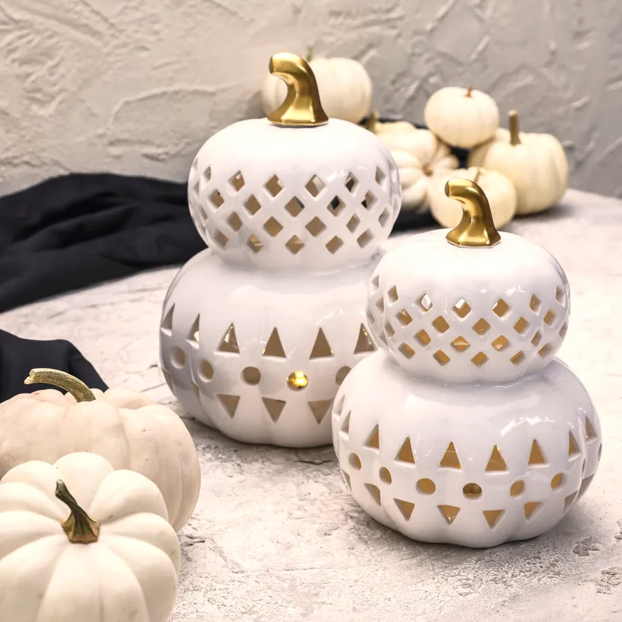 Halloween, Bibelou, 19cm, Aur Alb