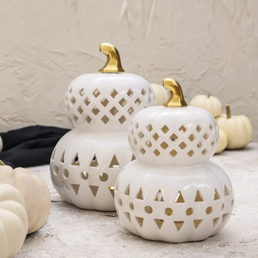 Halloween, Bibelou, 19cm, Aur Alb