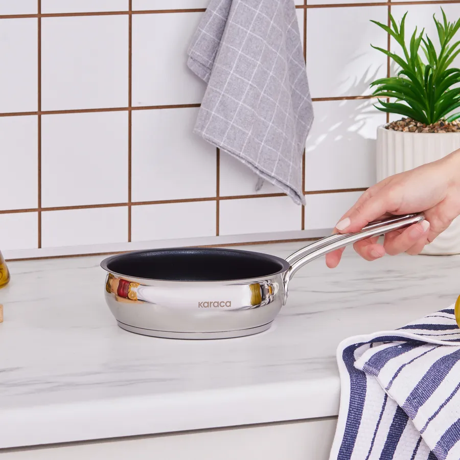 Emirgan, Tigaie din Oțel, 14cm, Inducție, Argintiu