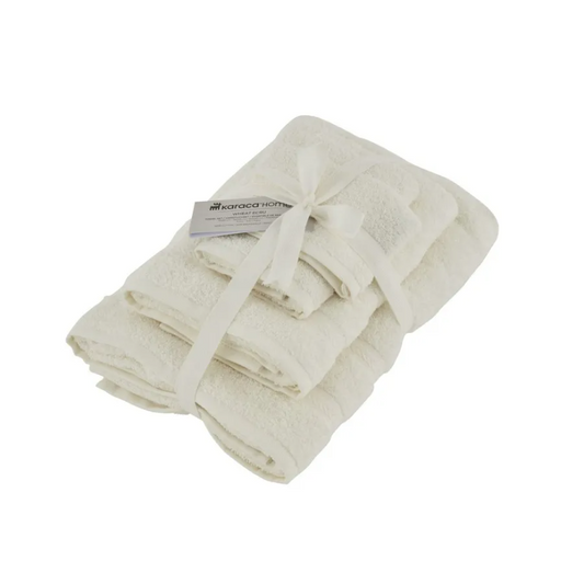 Karaca Wheat Ecru 100% Cotton Towel Set
