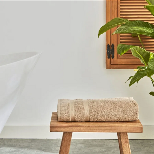 Karaca Wheat Mocha 100% Cotton Shower Towel 70X140cm